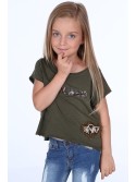 T-Shirt mit Khaki-Camouflage-Details NDZ8641 – Online-Shop – Boutique